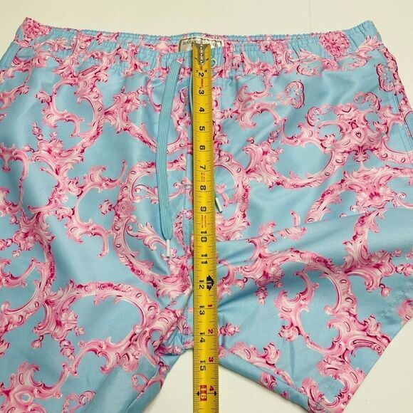 Baroque Gold Men’s Swim Trunks Blue and Pink Size XL - Picture 5 of 11